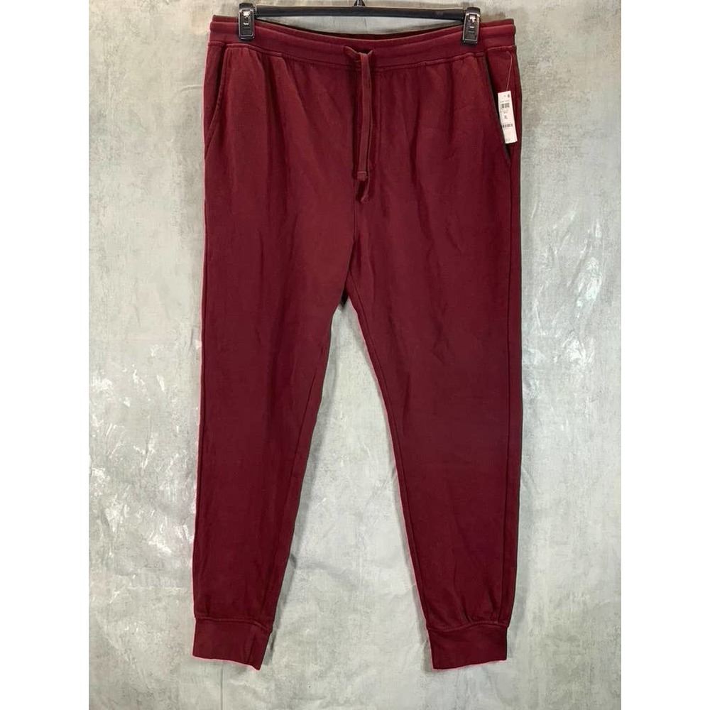 And Now This Men's Maroon Fleece Drawstring Waist Pull-On Jogger Sweatpant SZ XL